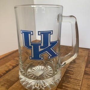 Vintage University of Kentucky Wildcats Large Beer Mug Kentucky Glass Hunter Mfg